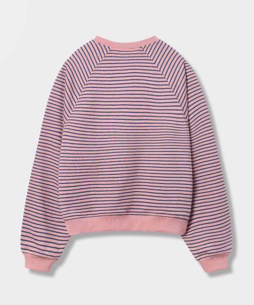 Свитшот в полоску с рукавом реглан Pink & Blue