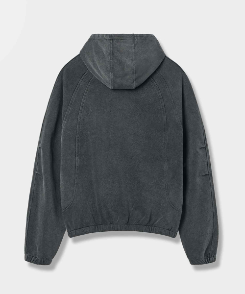 Худи на молнии 2WAY Cotton Pigment Charcoal