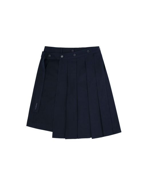 PLEATED BELT SKORT тёмно-синий