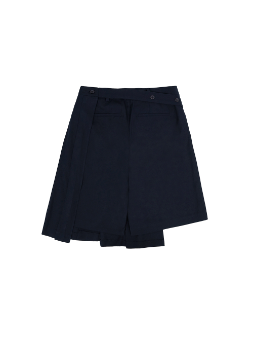 PLEATED BELT SKORT тёмно-синий