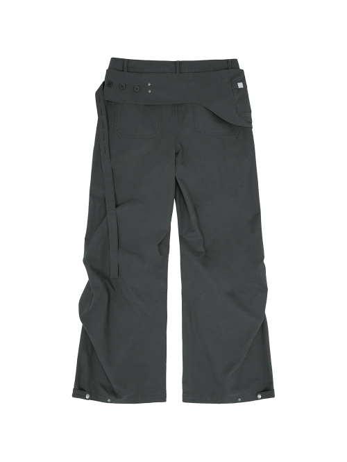 WASHED BELT BAG PANTS [CHARCOAL]