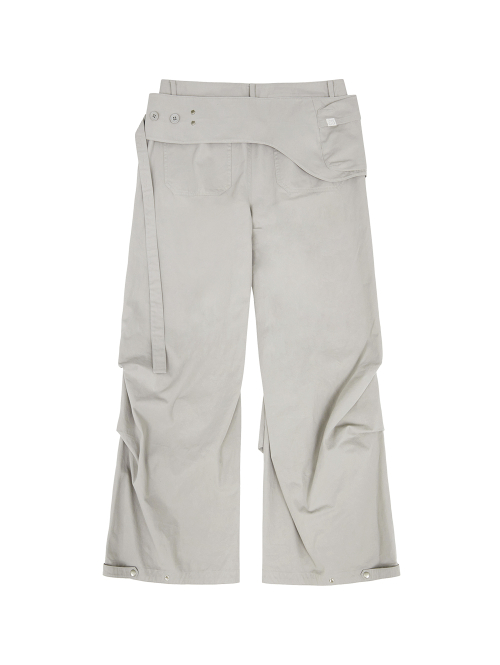 WASHED BELT BAG PANTS [LIGHT серый