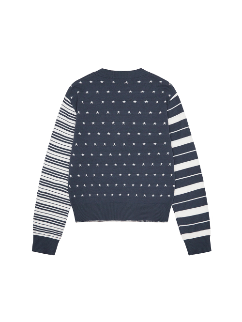 звезда KNIT PULLOVER [DUSTY синий