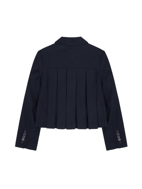 RIBBON PLEATED куртка тёмно-синий