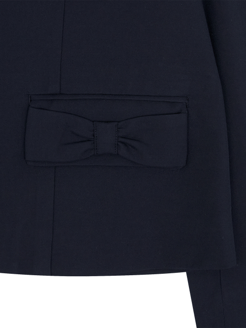 RIBBON PLEATED куртка тёмно-синий