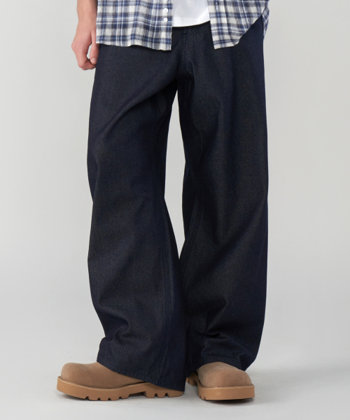 Vintage like linen wide джинсовый pants 4 colors