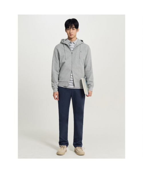 Худи на молнии Mini Waffle Two-Way - Gray