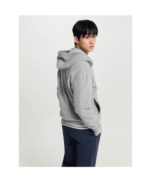 Худи на молнии Mini Waffle Two-Way - Gray