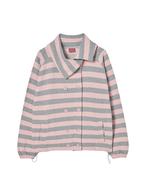 STRIPE воротник куртка PINK