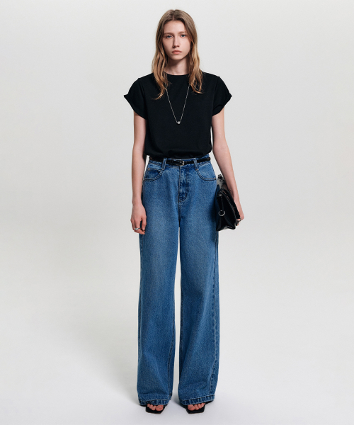 Прямые джинсы LINEA STRAIGHT DENIM PANTS_BLUE