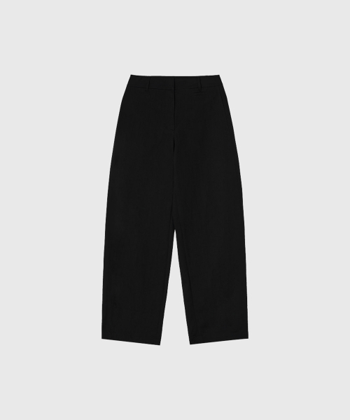 Хлопковые брюки LINH CURVED COTTON PANTS_BLACK