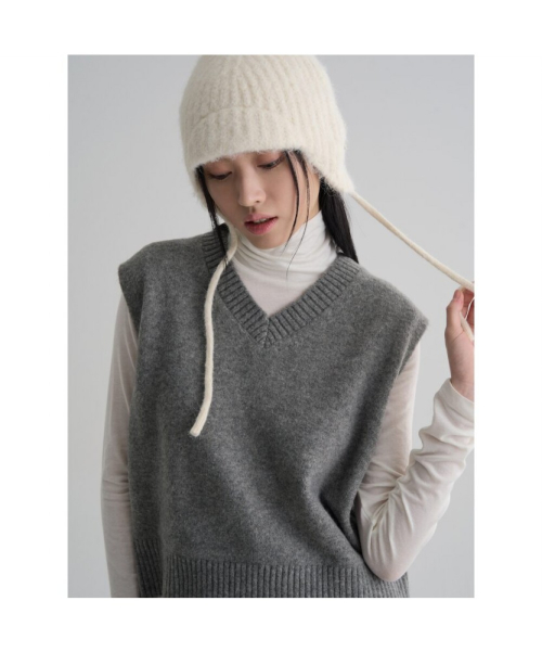 Мягкий жилет с V-вырезом, Grey