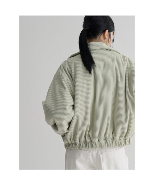 Вельветовый пуховик Light Green