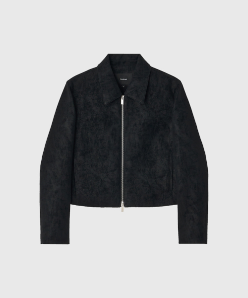 Кожаная куртка на молнии LIV VEGAN LEATHER ZIP UP JACKET_BLACK