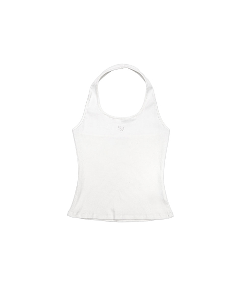 свободные FIT LONG SLEEVE AND HALTER SET белое