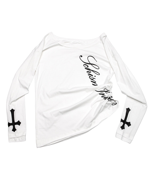 свободные FIT LONG SLEEVE AND HALTER SET белое