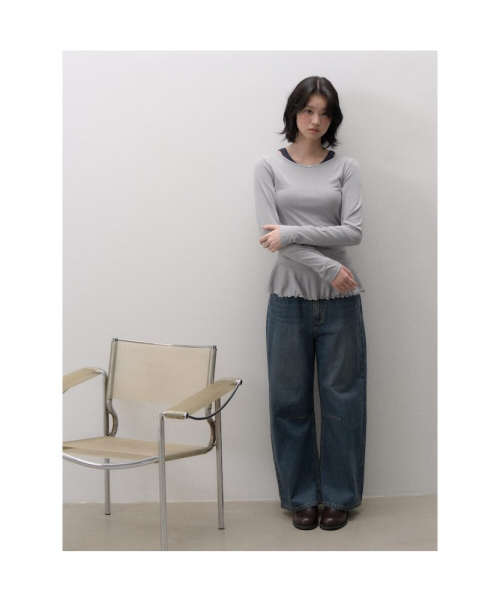 Прямые джинсы Curved Blue