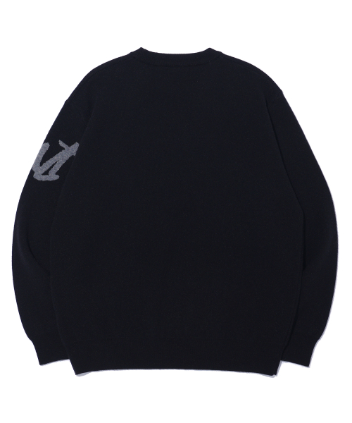 Жаккардовый джемпер Signature Lettering LQ1SU052, Black