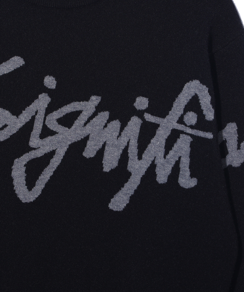 Жаккардовый джемпер Signature Lettering LQ1SU052, Black