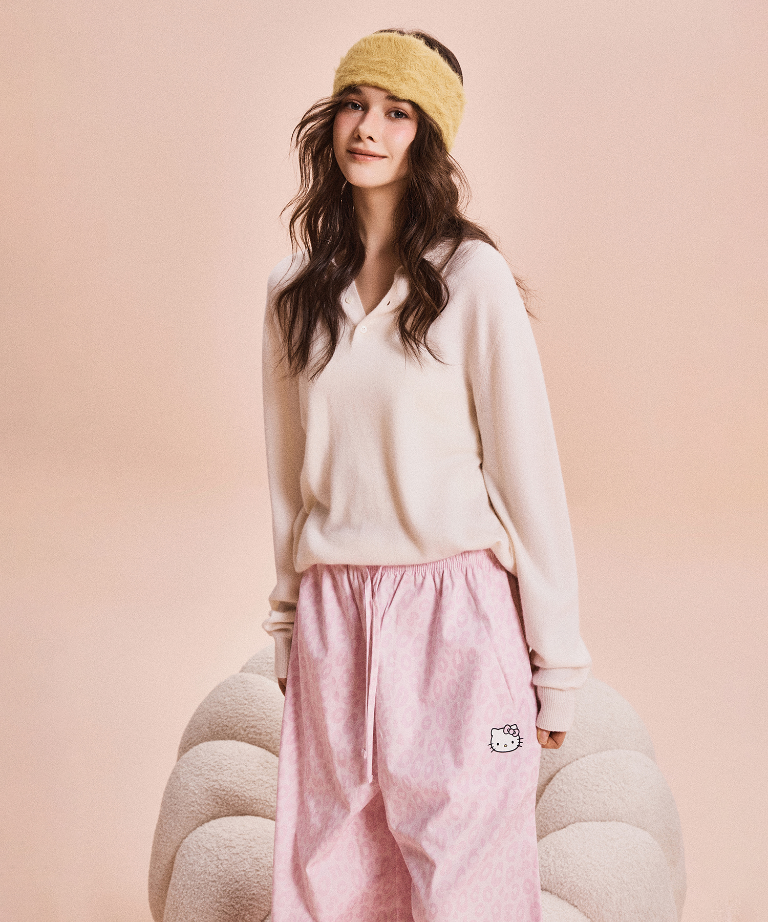 Пижамные штаны Hello Kitty леопард (LIGHT PINK)_SPPPG23U07