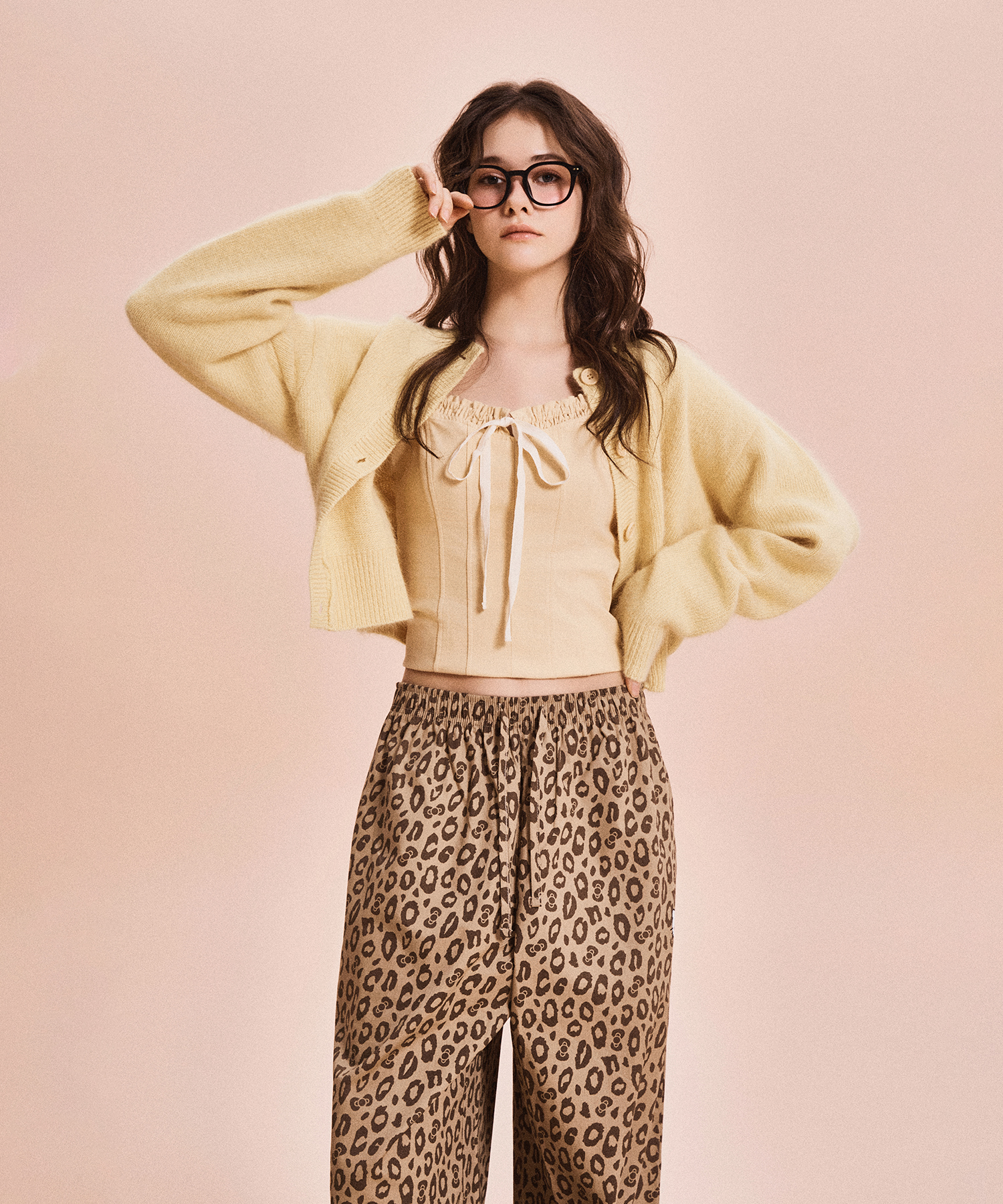 Пижамные брюки Hello Kitty леопард (BROWN)_SPPPG23U07