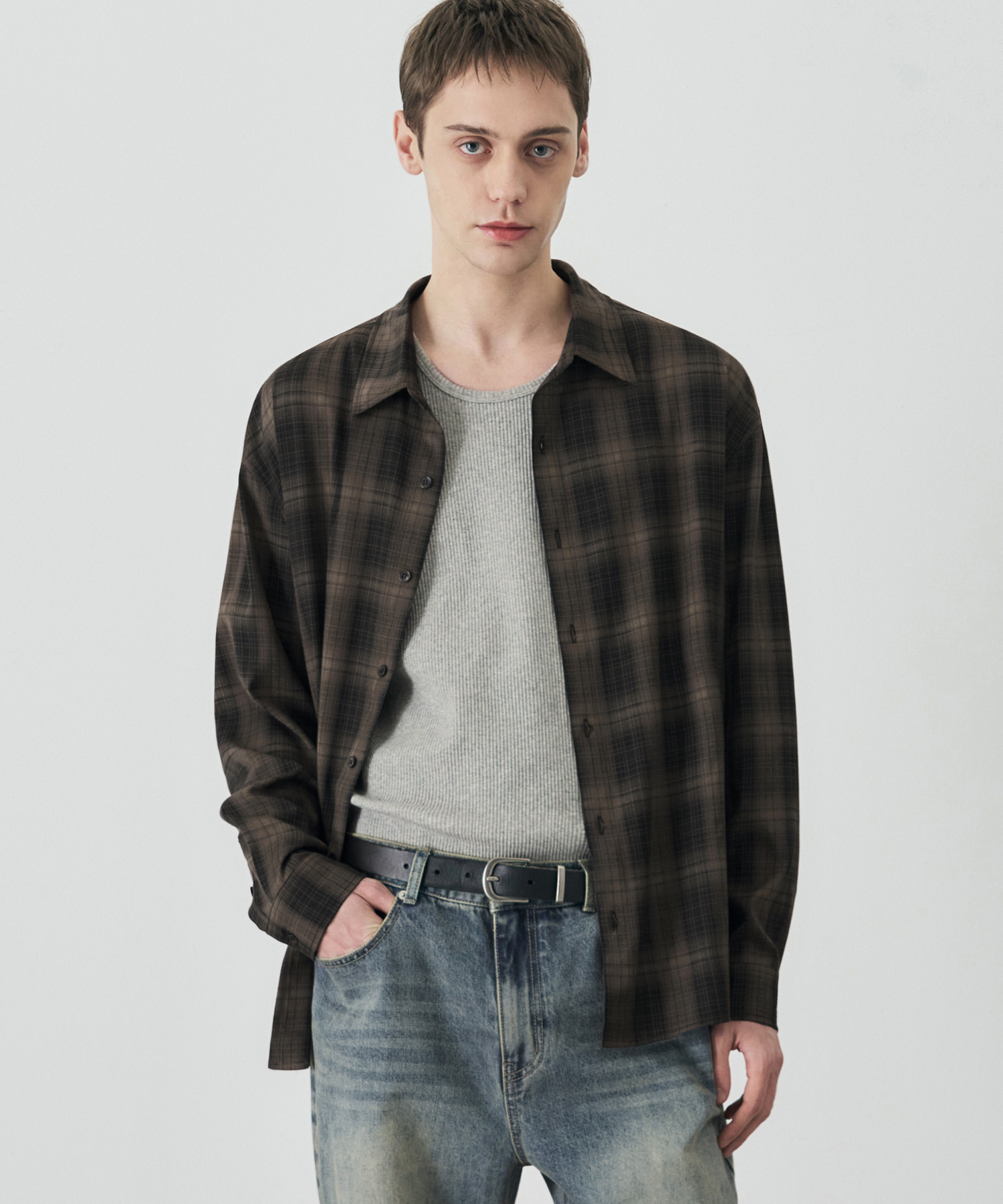 DUSK AMBER CHECK SHIRT [коричневое]