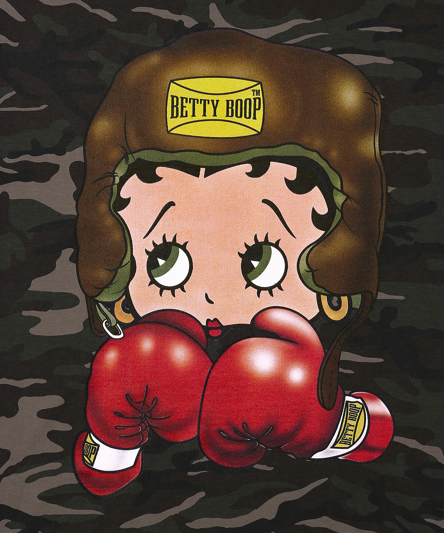 [BETTY BOOP] BOXER T-SHIRT - CAMO