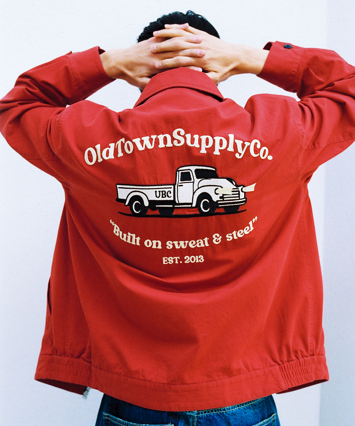 old town work jacket red
