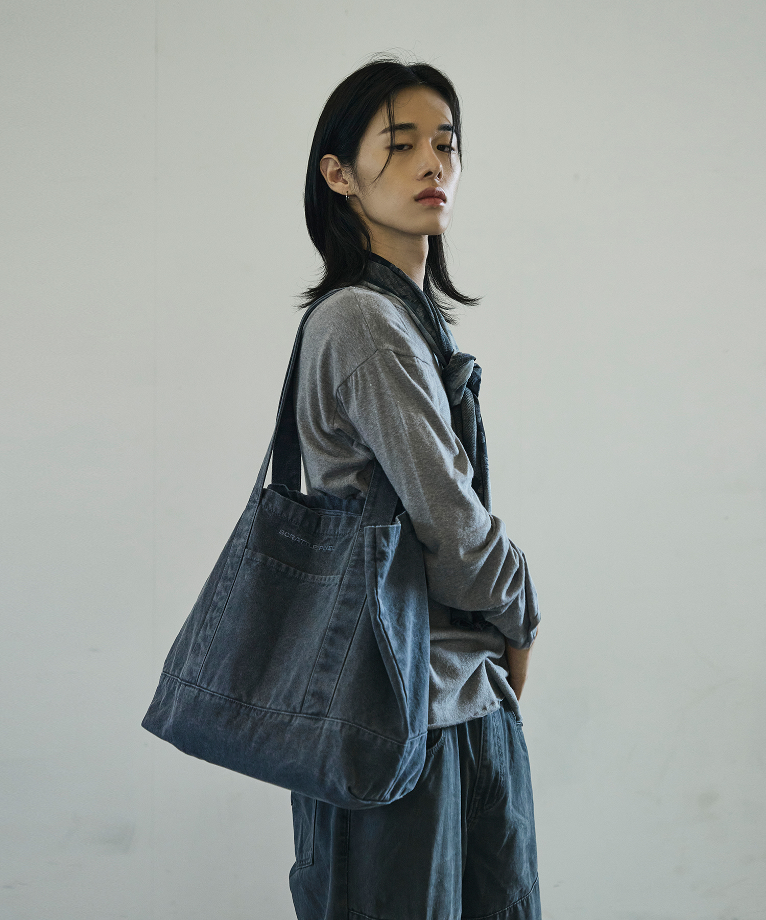 Сумка-тоут VTG с эффектом стирки Dark Blue