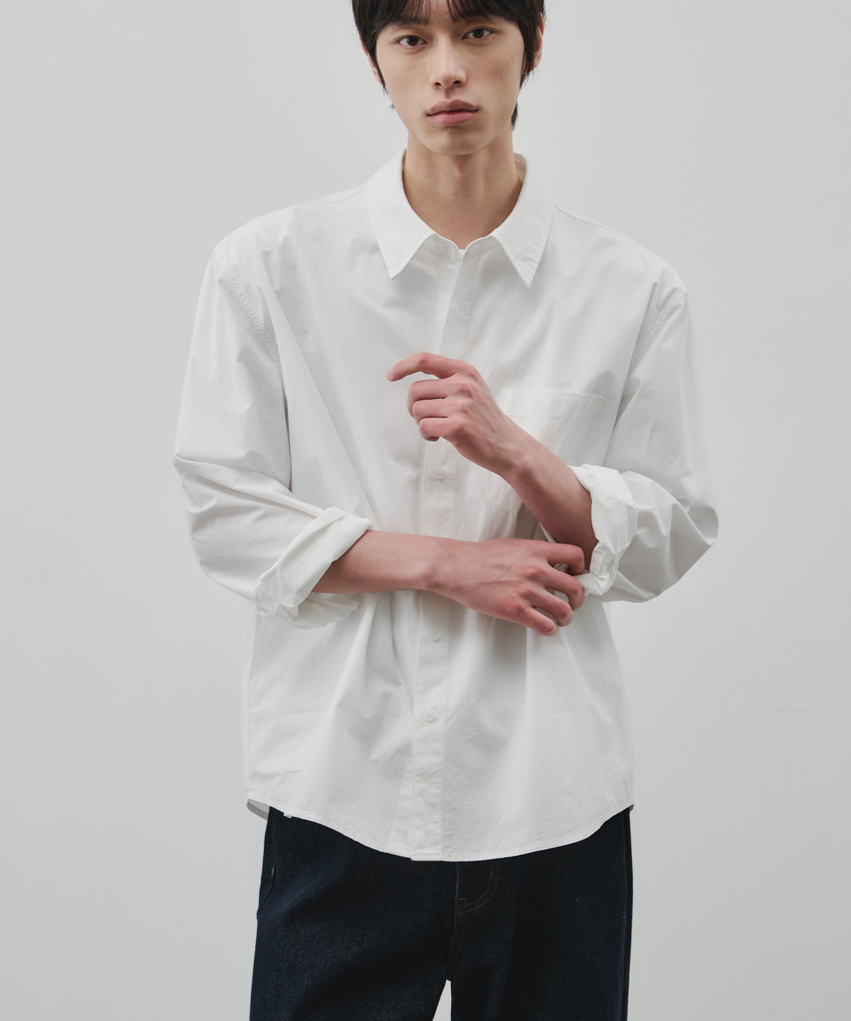 CRISPY CROP SHIRT [4COLOR]