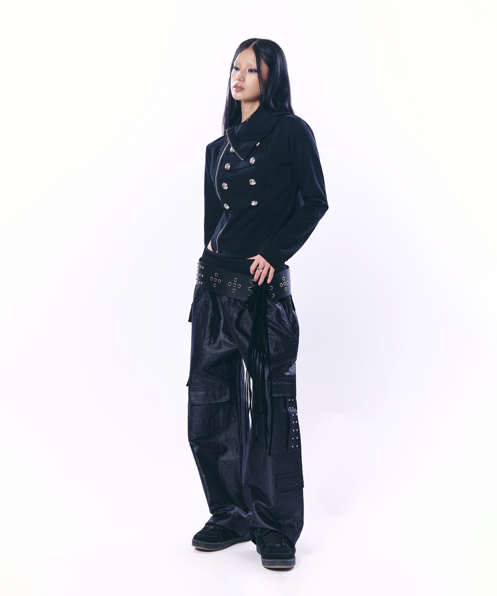 NAPOLEON HIGH-NECK JACKET / BLACK