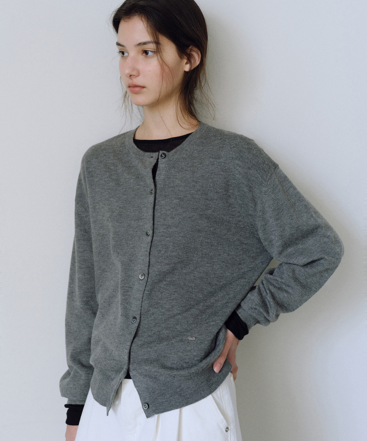 Washable round cardigan