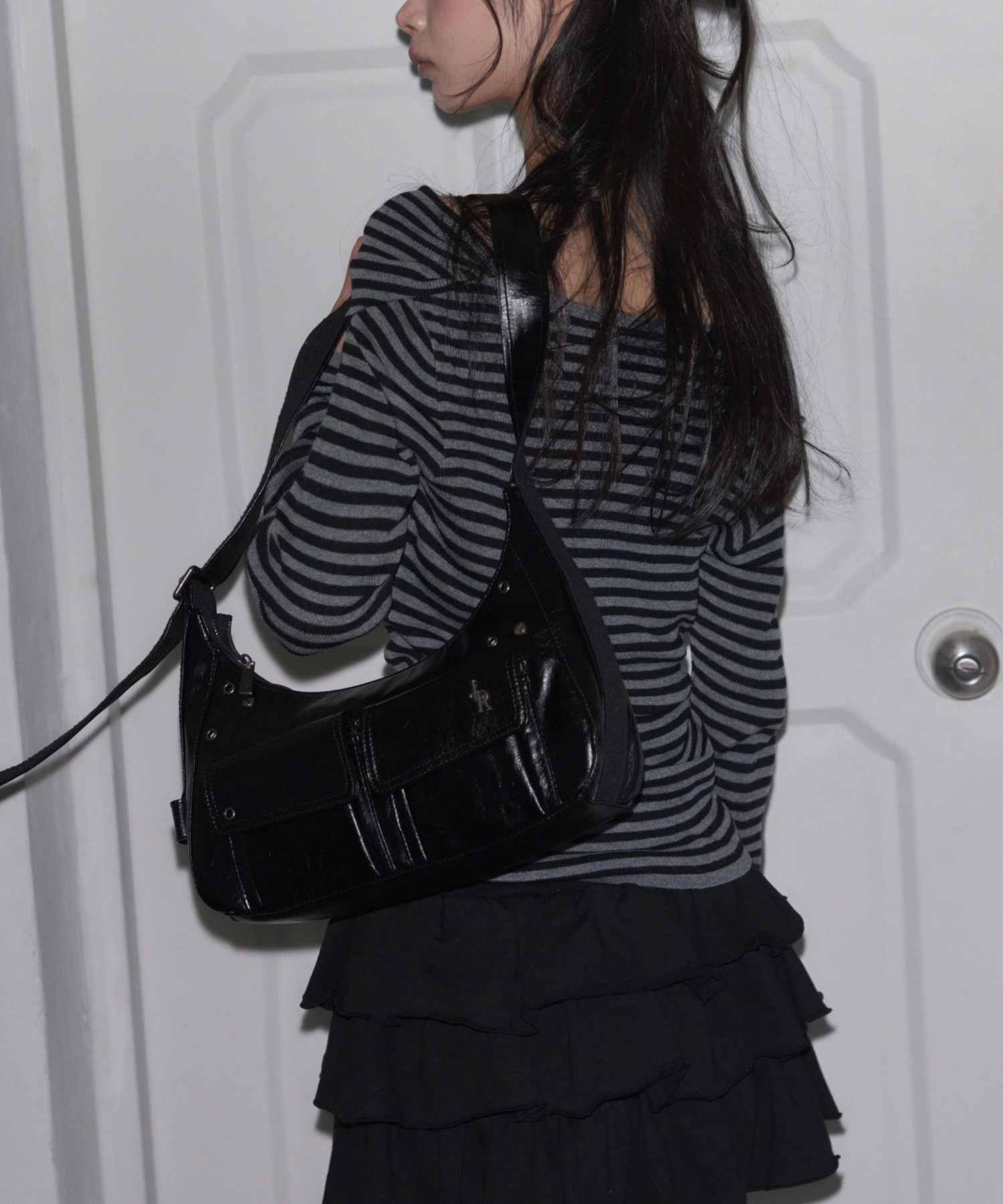 Layering Shoulder and Cross-bag [BLACK]