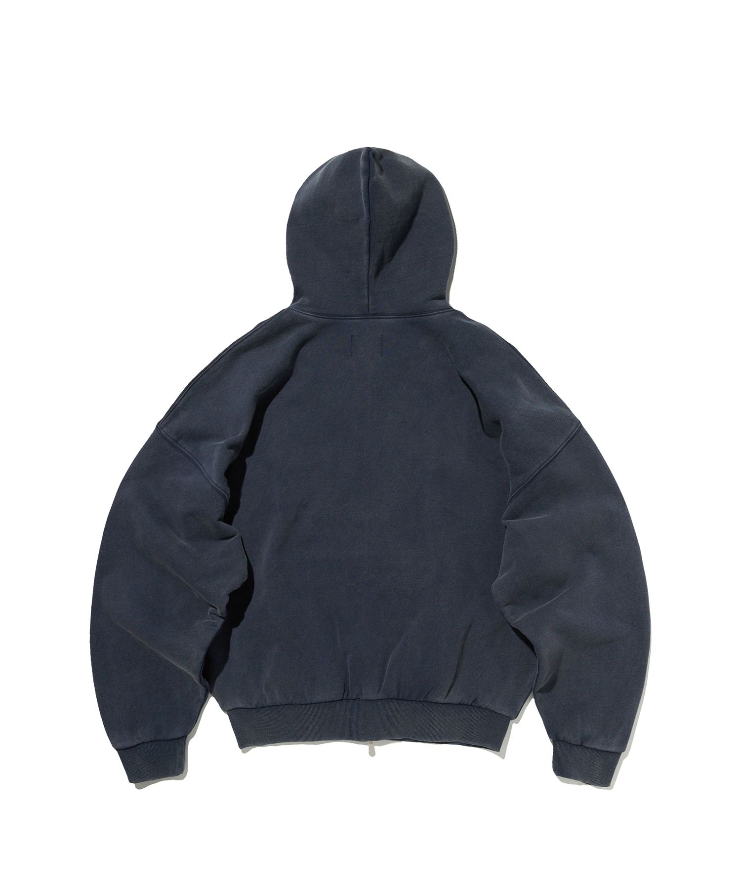CROPPED WASHED HOOD ZIP UP [WASHING NAVY]