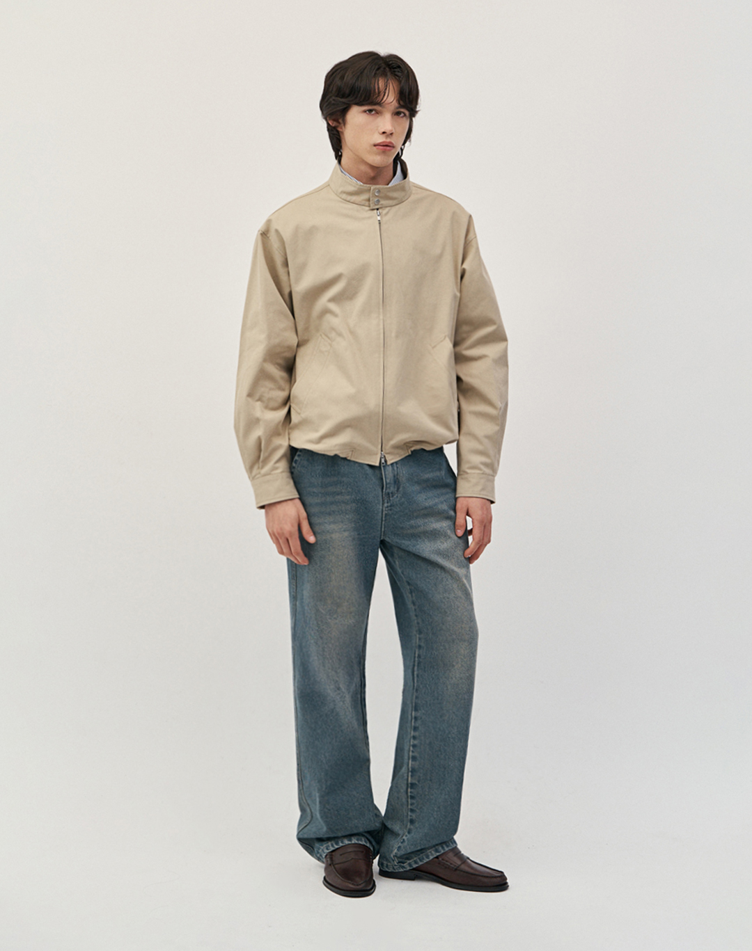 Essential Semi-Overfit Harrington Jacket [бежевый]