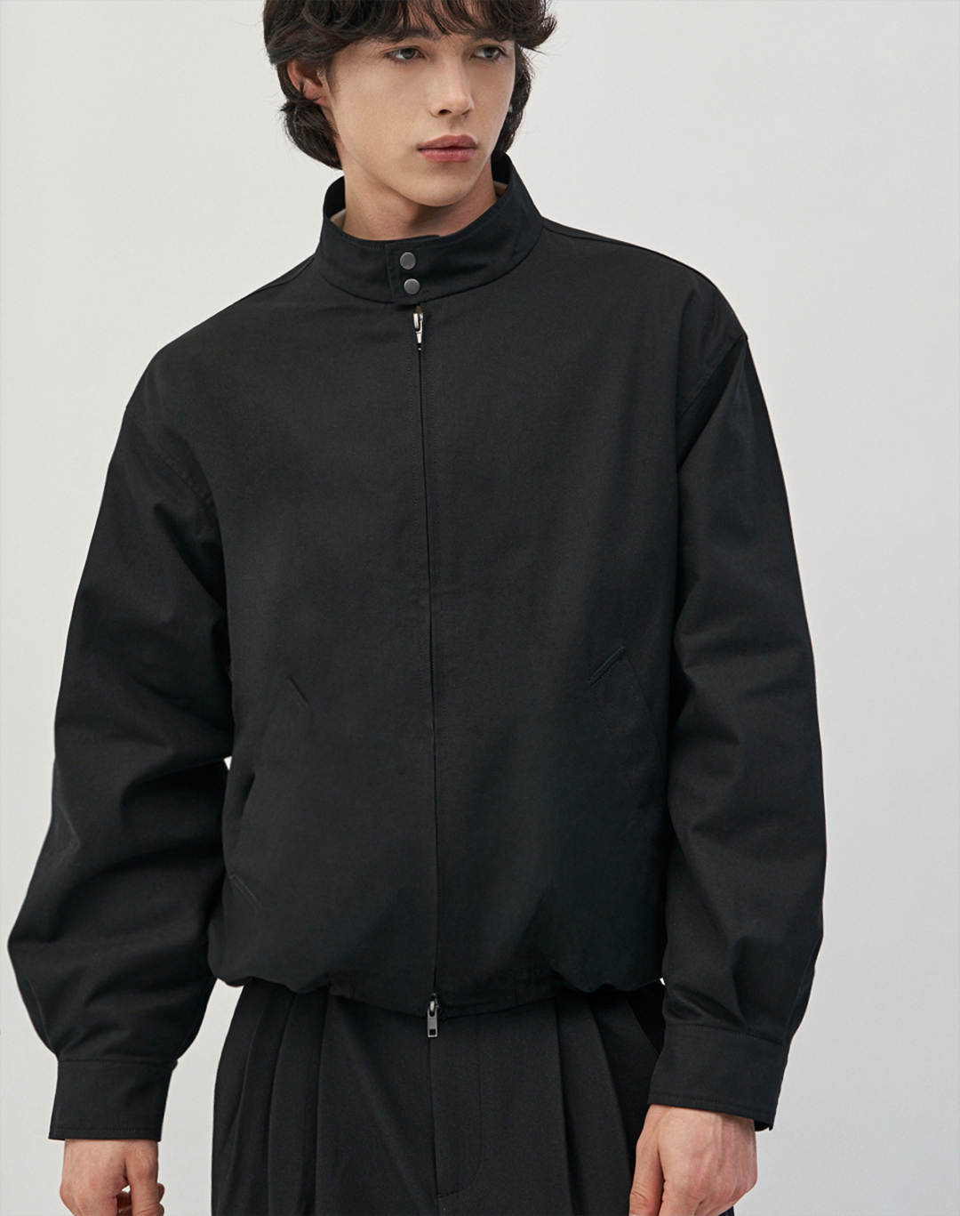 Essential Semi-Overfit Harrington Jacket [чёрный]