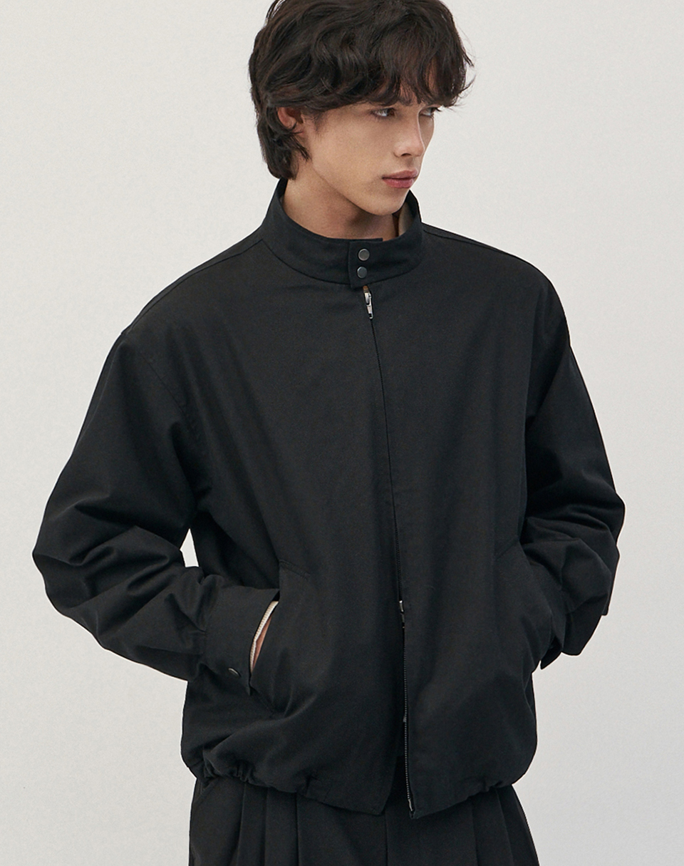 Essential Semi-Overfit Harrington Jacket [чёрный]