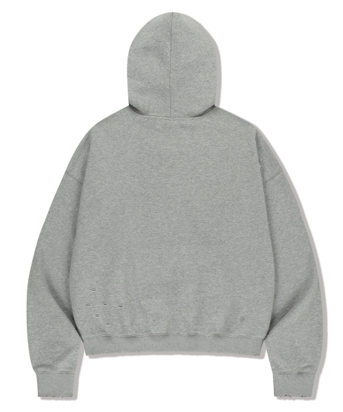 MUSINSA | NOT4NERD Dying Ember Slit Pullover Hood - Grey