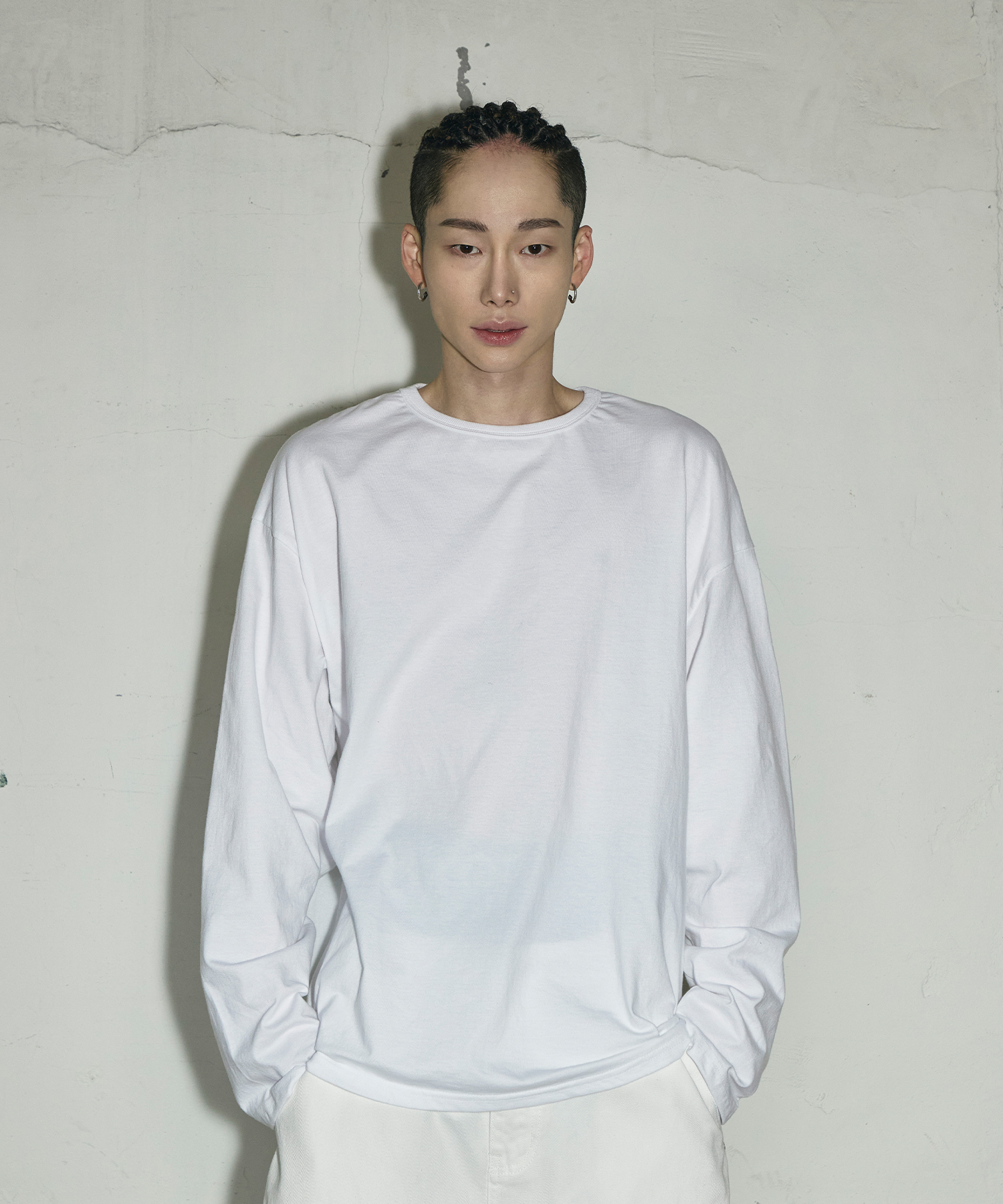 Свободный лонгслив Familia Basic (White)