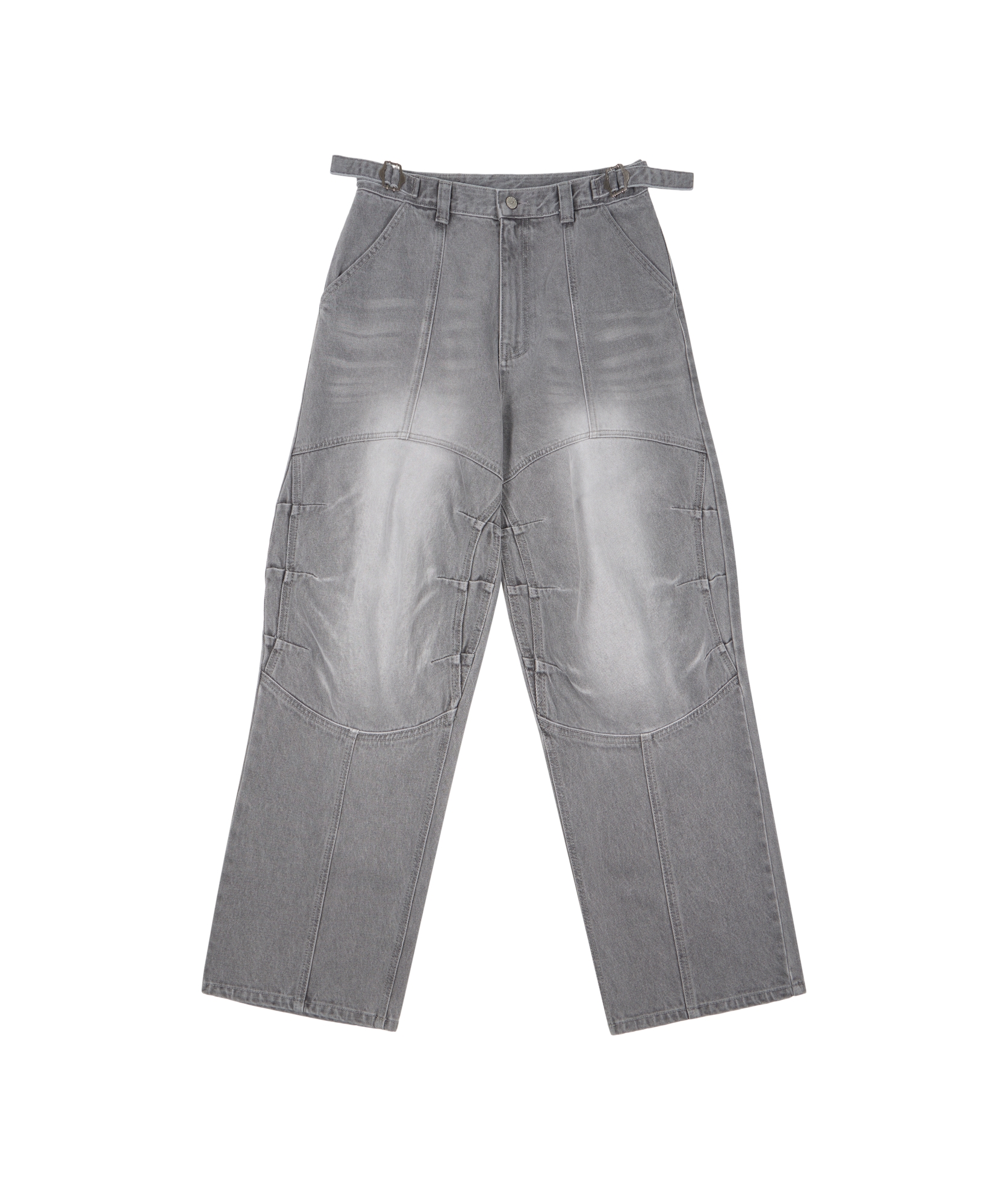 Knee Panel Biker деним брюки (серый)