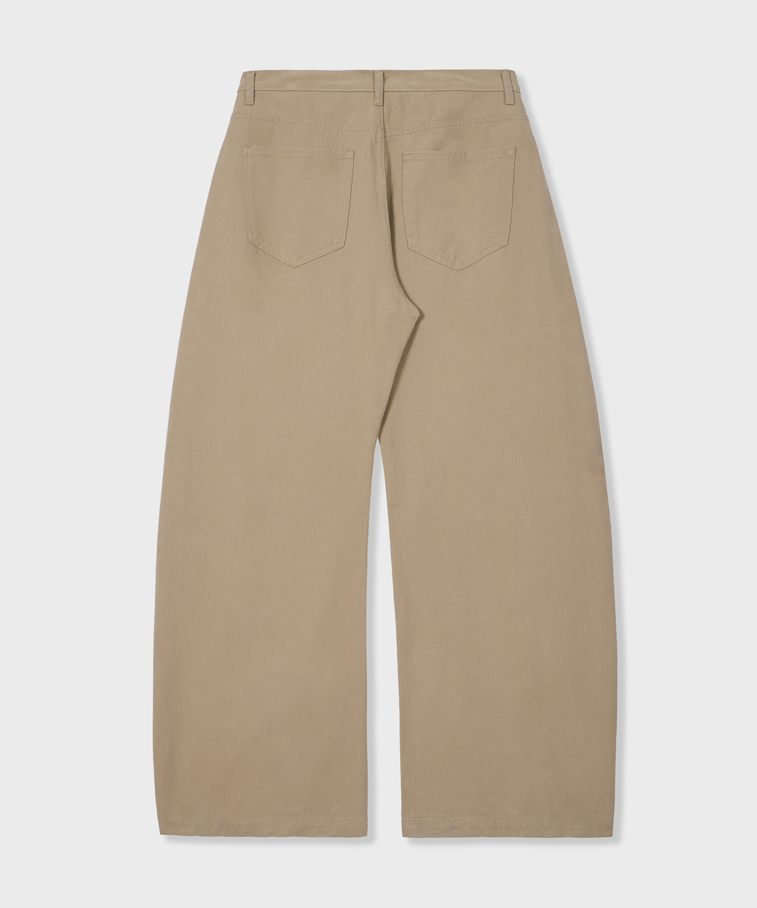 Широкие джинсы-бананы из хлопка Beige