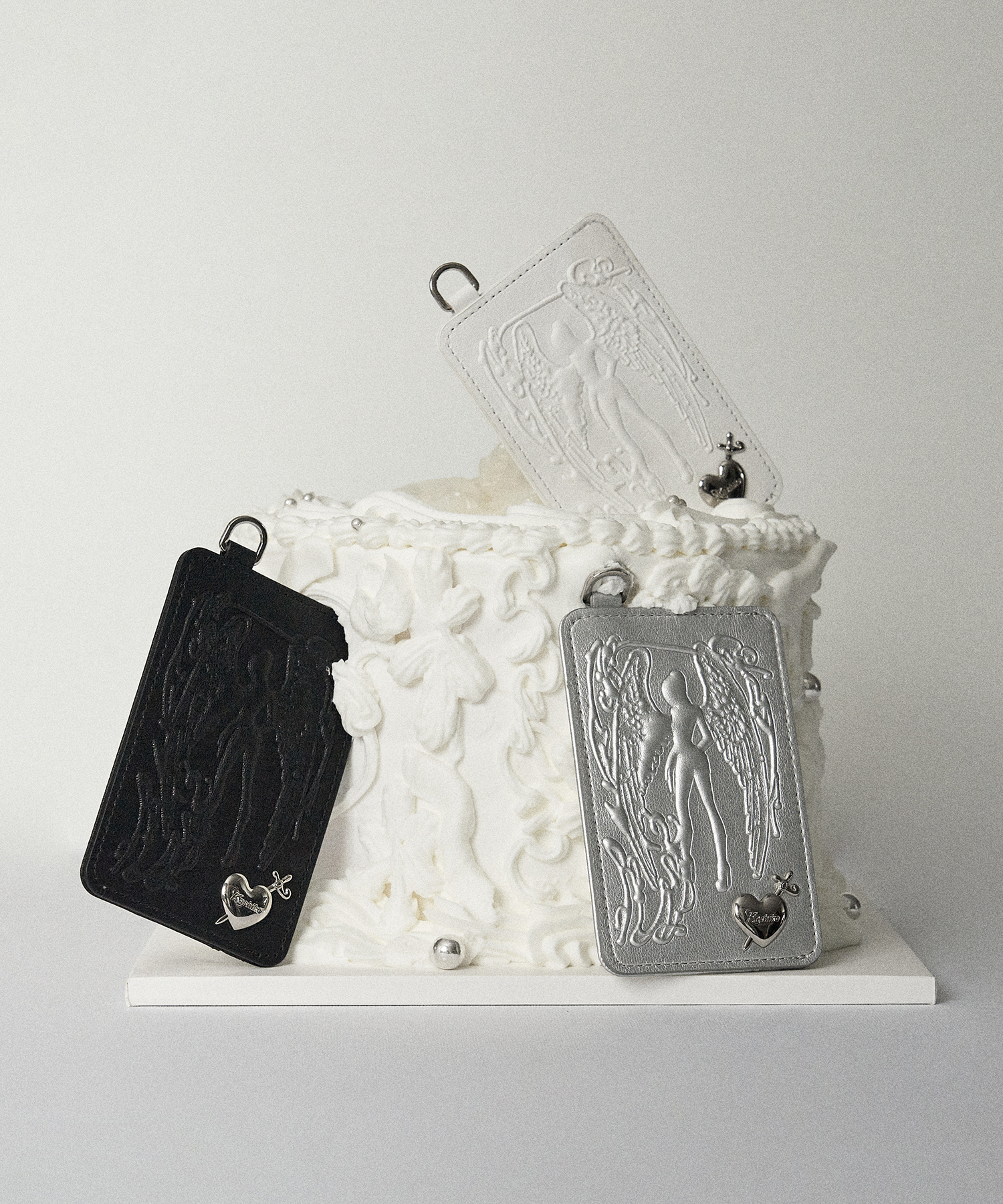 Angel Heart Card Holder White