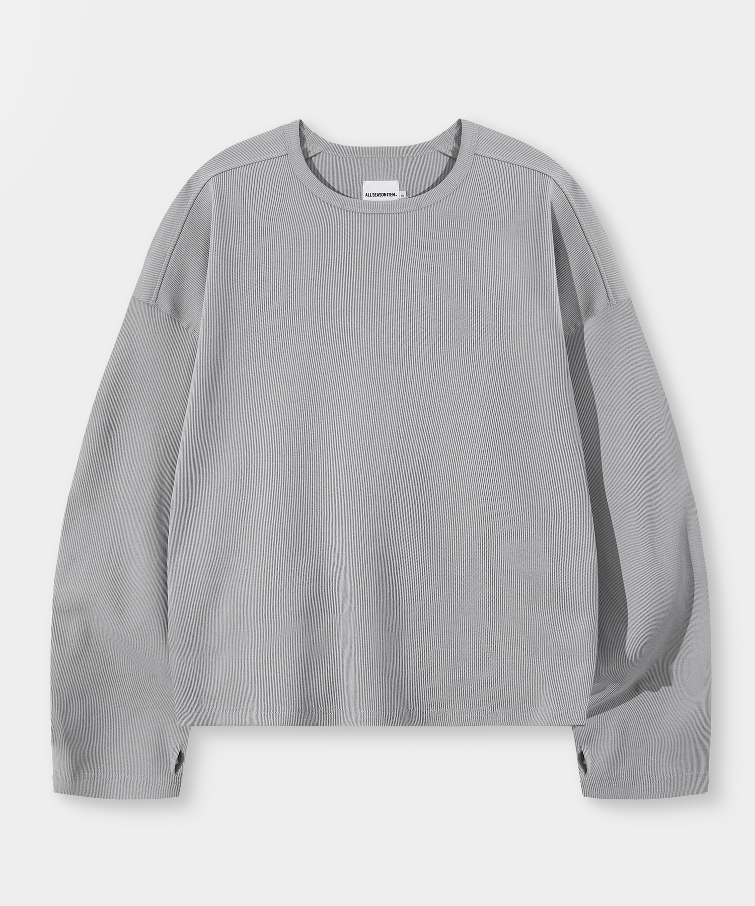 ESSENTIAL RIBBED LONG SLEEVE T-SHIRT_ 3 COLOR