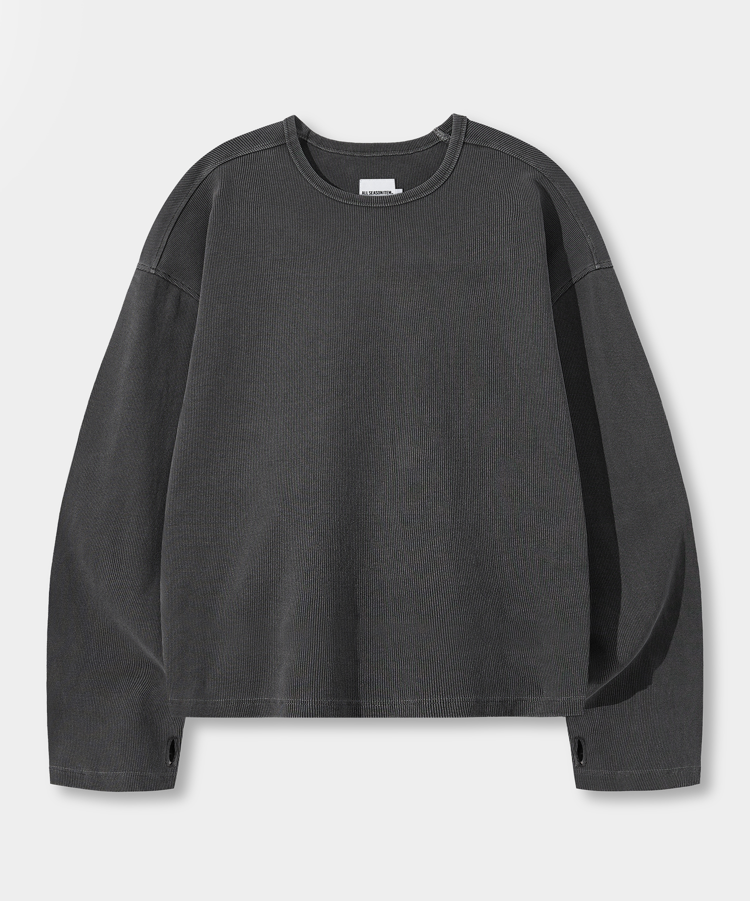 ESSENTIAL RIBBED LONG SLEEVE T-SHIRT_ 3 COLOR