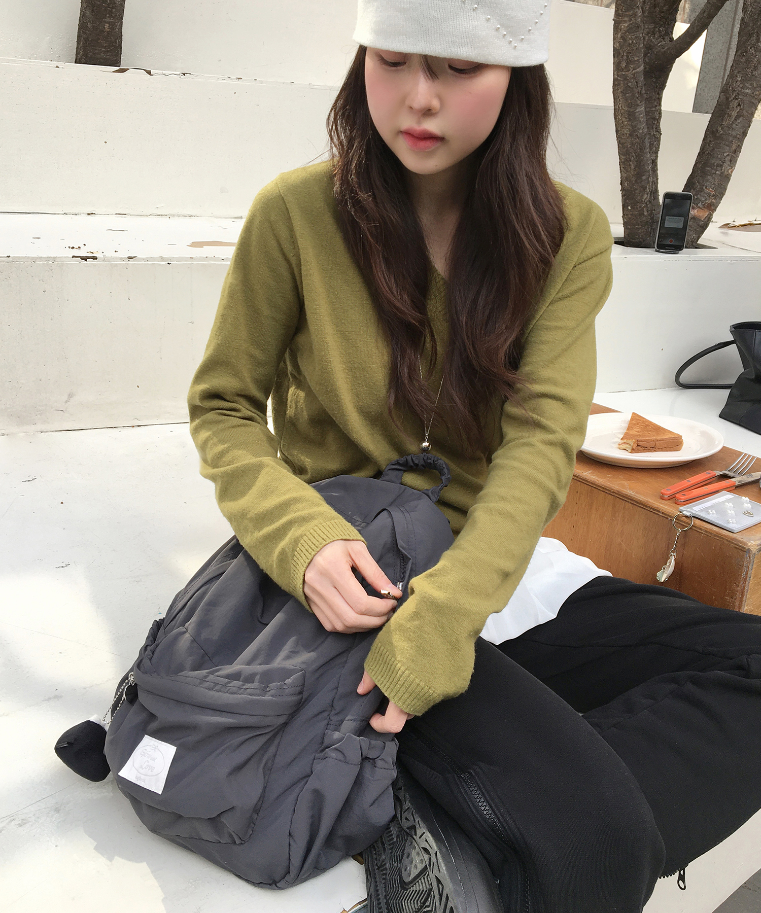 elin heart nylon backpack_4 colors