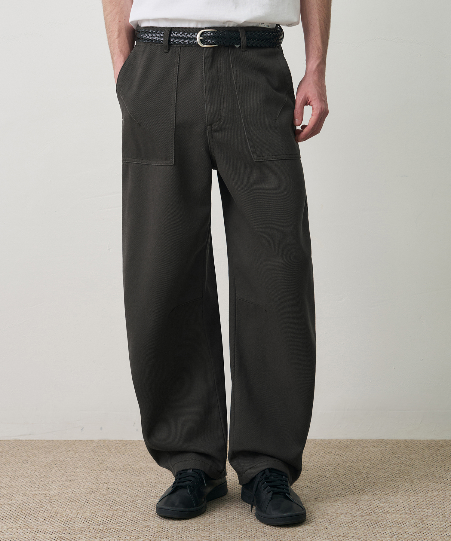 CURVED WASHING FATIGUE PANTS [CHARCOAL]