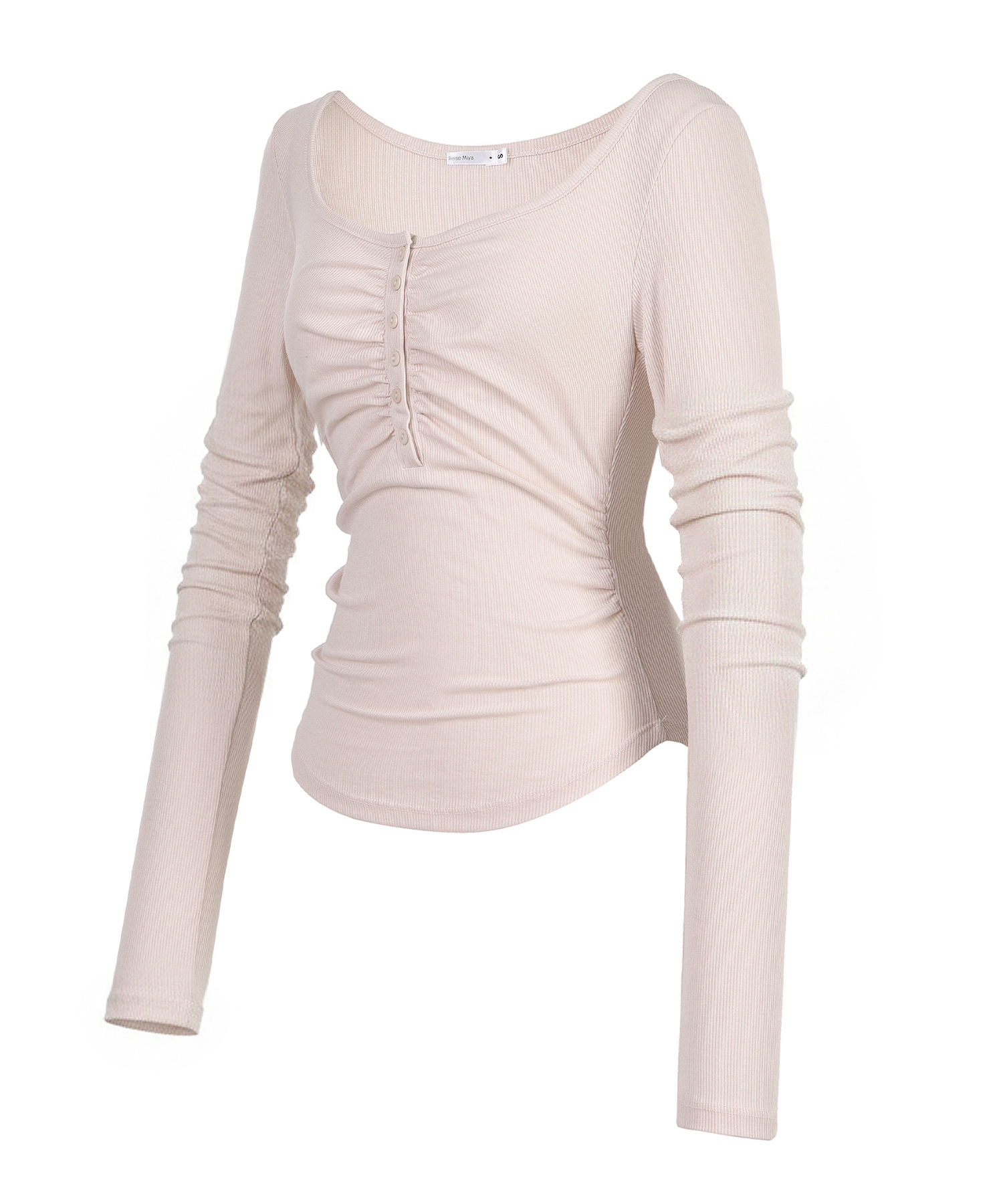 FAYE SOFT SHIRRING TOP [BABY PINK]