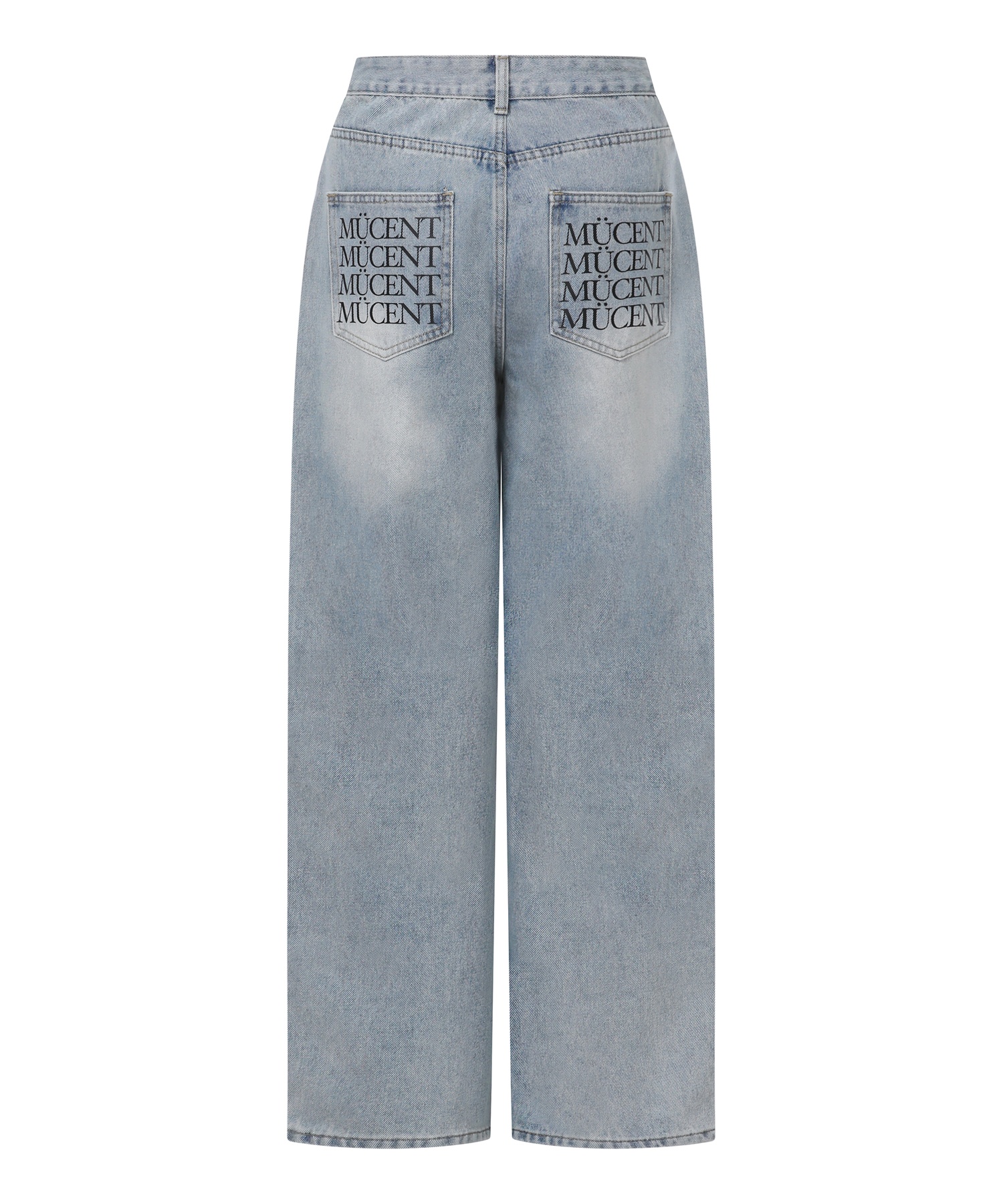 NOVA BACK LETTERING WIDE DENIM PANTS