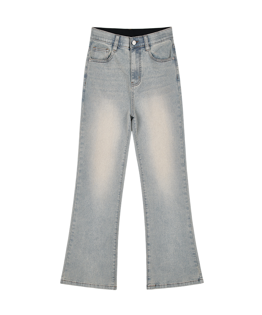 Slim boots cut washed denim pants - (6 color)