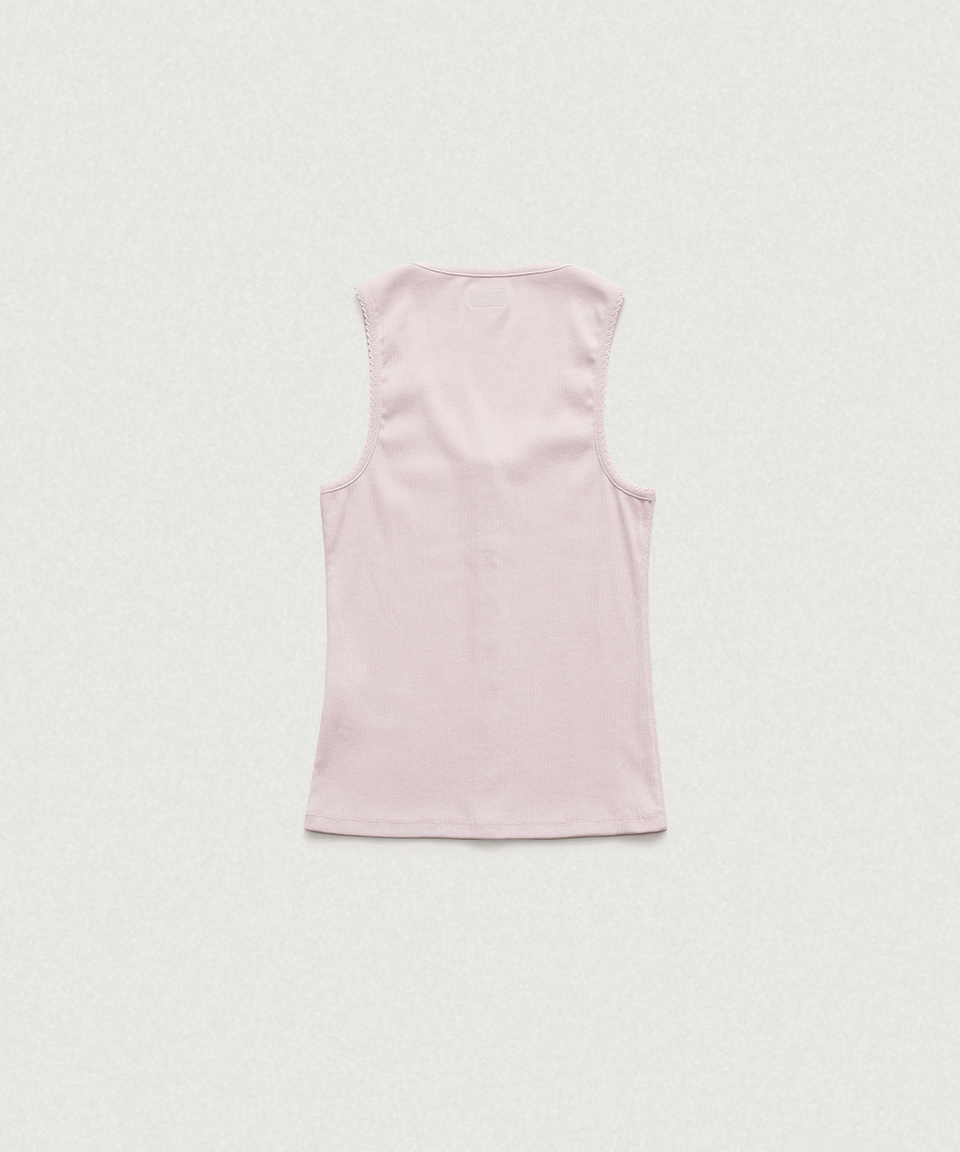 Clara Button Layer Tank Top_Light Pink